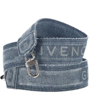 Givenchy Logo Denim Strap - Blue