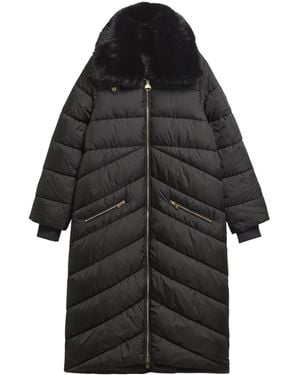 Barbour Long Quilted Coat - Black