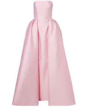 Monique Lhuillier Strapless Bustier Gown - Pink