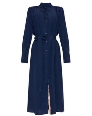 Paul Smith Ps Paul Smith Tie-Waisted Shirt Dress - Blue