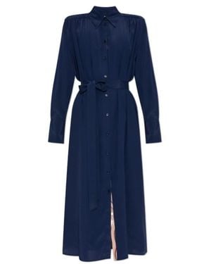 Paul Smith Ps Paul Smith Tie-Waisted Shirt Dress - Blue