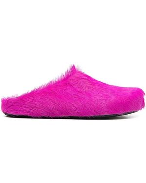 Marni Fussbett Slip-On Flat Mules - Purple