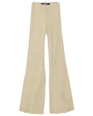Jacquemus Soffio Mid-Rise Flared Trousers - Natural