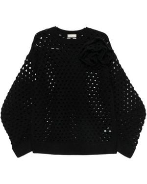 Blumarine Long-Sleeved Sweater - Black