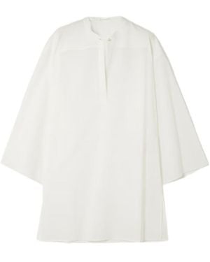 The Row Omao Long-Silhouette Blouse - White