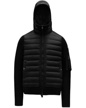Moncler Padded Wool Hoodie - Black
