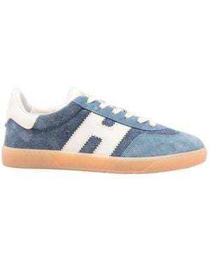 Hogan Logo-Patch Paneled Sneakers - Blue