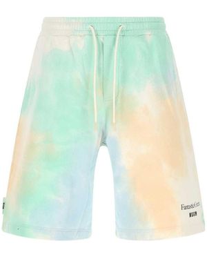 MSGM Fantastic Tie Dye Bermuda Shorts - Blue