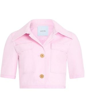 Patou Cropped Button-Front Jacket - Pink