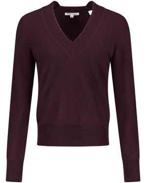 Veronica Beard V-Neck Cashmere Jumper - Purple