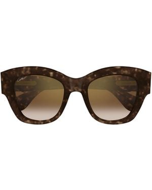 Cartier Cat-Eye Frame Sunglasses - Multicolour