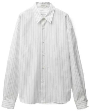Versace Stripe Pattern Long-Sleeved Shirt - White