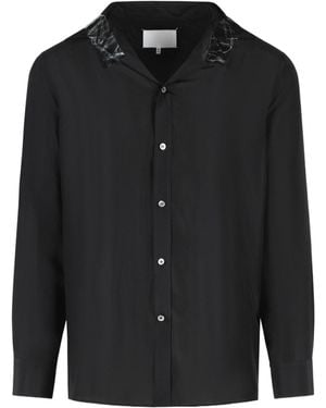 Maison Margiela Tape-Detail Long-Sleeve Shirt - Black
