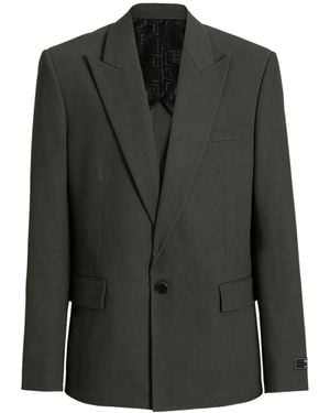 Balmain Cotton Twill 1-Button Jacket - Green