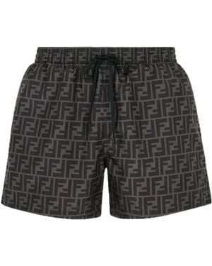 Fendi Tech Fabric Shorts - Gray