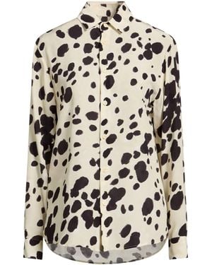 Marni Animal Print Long-Sleeve Shirt - White