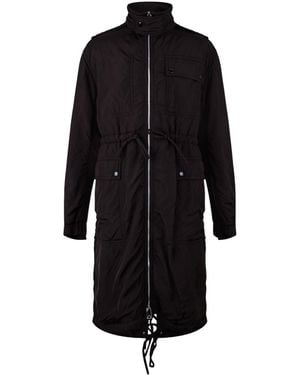 Bottega Veneta Solid Colour Parka - Black