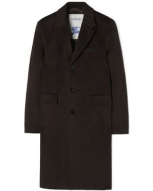 Burberry Wool Cashmere Tailored Coat - Black
