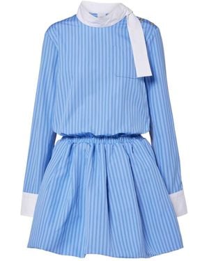 Patou Striped Mini Dress - Blue