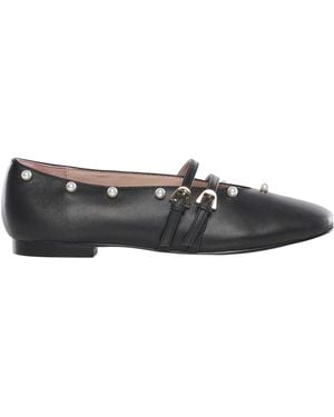 Coccinelle Embellished Flat Shoes - Black