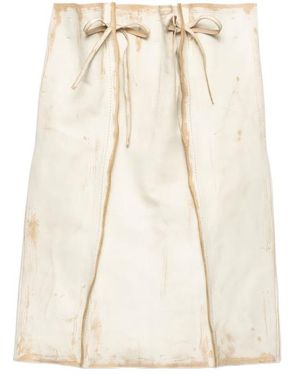 Prada A-Line Midi Skirt - Natural