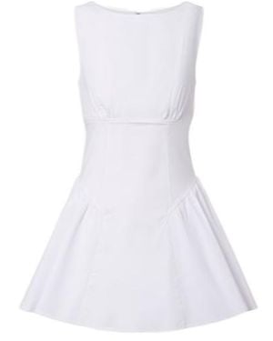 STAUD Gwen Cotton Minidress - White