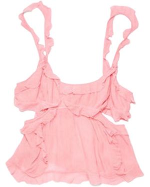 Acne Studios Ruffled Tank Top - Pink
