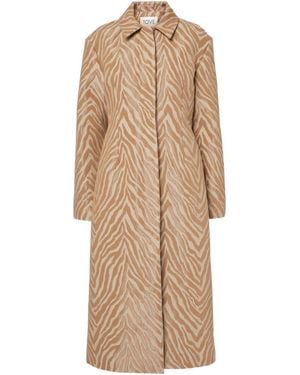 TOVE Mira Cotton-Blend Jacquard Coat - Natural