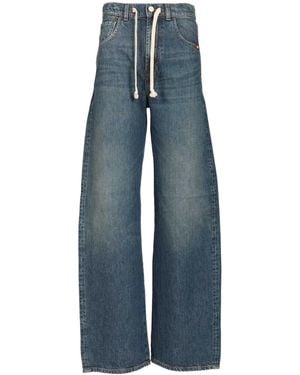 AMISH Danielle Drawstring Wide-Leg Jeans - Blue