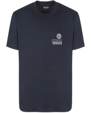 Giorgio Armani Short-Sleeved T-Shirt - Blue