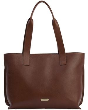 Barbour Leather Tote Bag - Brown