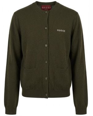 Gucci Cashmere Silk Cardigan - Green