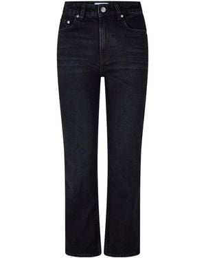 Ganni Straight-Leg Cropped Jeans - Blue