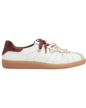 SCAROSSO Mariate Lace-Up Trainers - White