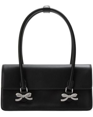 Self-Portrait Double Handle Tote Bag - Black