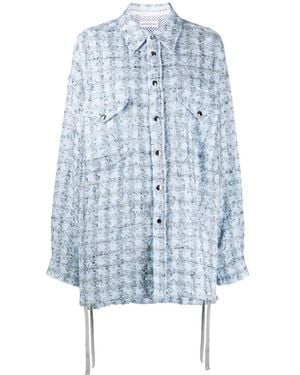 Faith Connexion Plaid Long-Sleeved Shirt - Blue