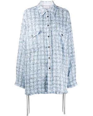 Faith Connexion Plaid Long-Sleeved Shirt - Blue