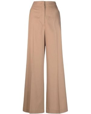 Fabiana Filippi Wide-Leg Pleat Detailed Trousers - Natural