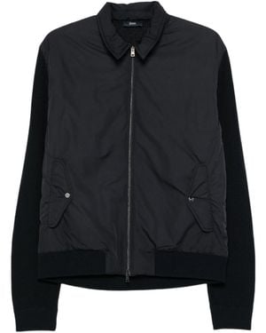 Herno Zip-Up Cardigan - Black