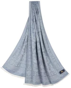 Etro All-Over Patterned Frayed Edge Scarf - Grey