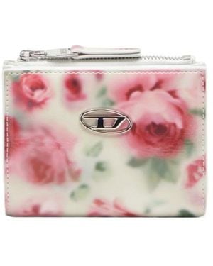 DIESEL Floral-Print Zip-Fastening Wallet - Pink