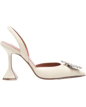 AMINA MUADDI Pointed-Toe High-Heeled Sandals - Metallic