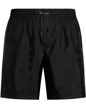 Dolce & Gabbana Drawstring Swim Shorts - Black