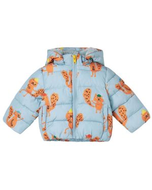 Stella McCartney Squirrel-Print Puffer Jacket - Blue