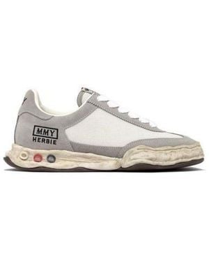 Maison Mihara Yasuhiro Logo Embroidered Trainers - White