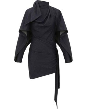 Zimmermann Valiant Draped Denim Mini - Blue