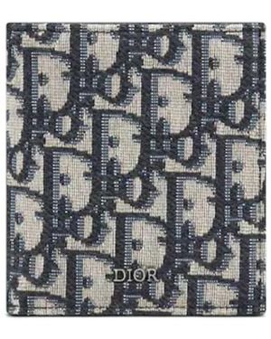 Dior Compact Vertical Wallet - Grey