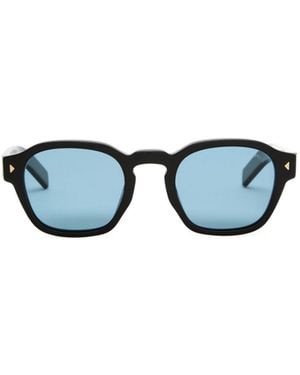 Prada Thick-Framed Polygonal Sunglasses - Blue