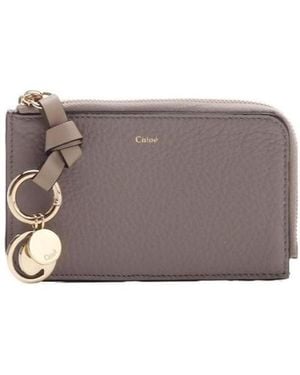 Chloé Chloé Alphabet Zipped Cardholder - Grey
