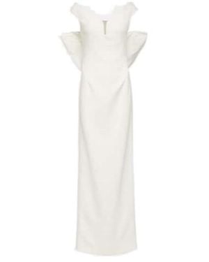 Safiyaa Bridal Damona Embellished Gown - White